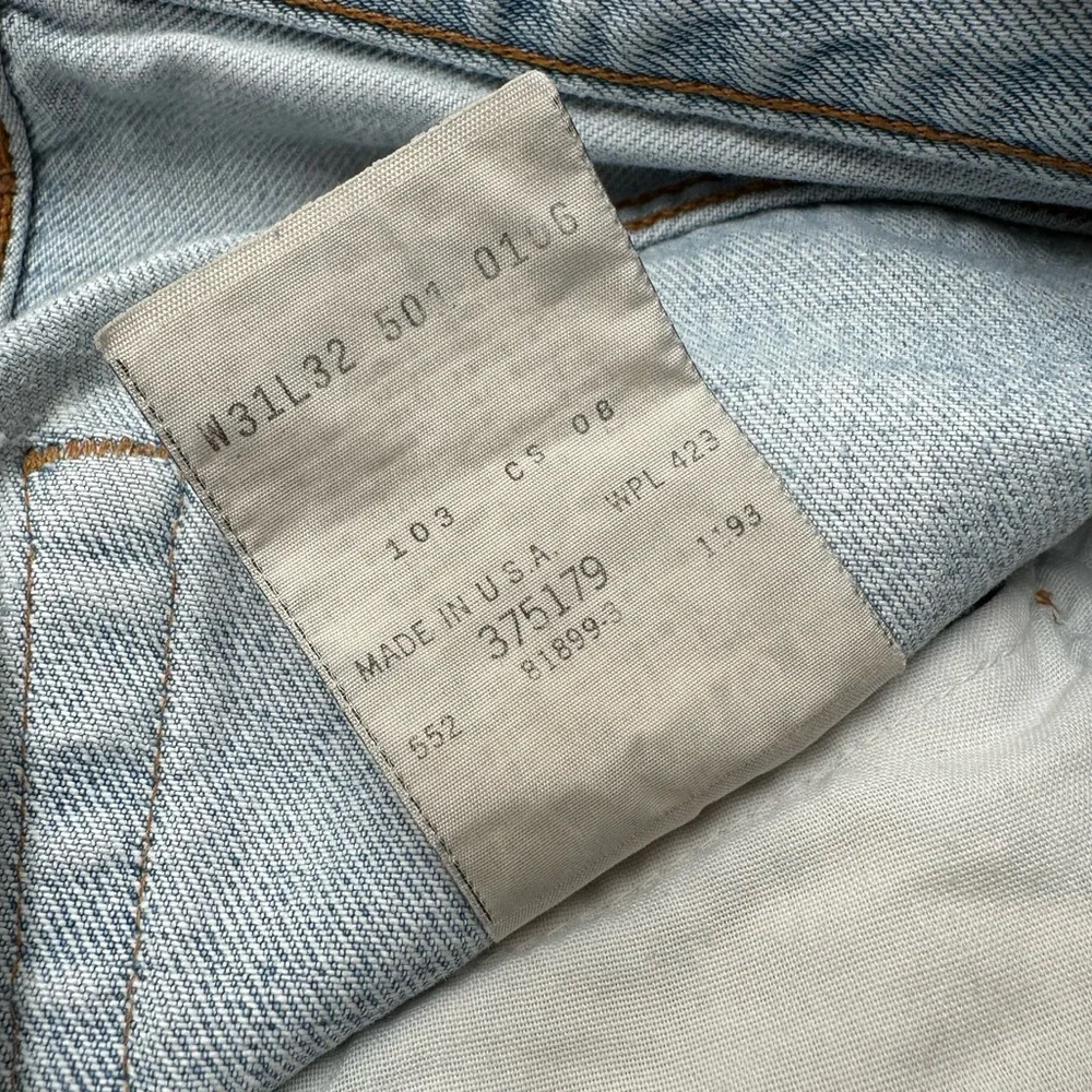 Vintage Levi's 501 Denim Jeans Made in USA Mens Tag 31x32 | Actual 30x30.5